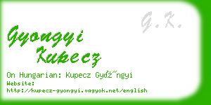 gyongyi kupecz business card